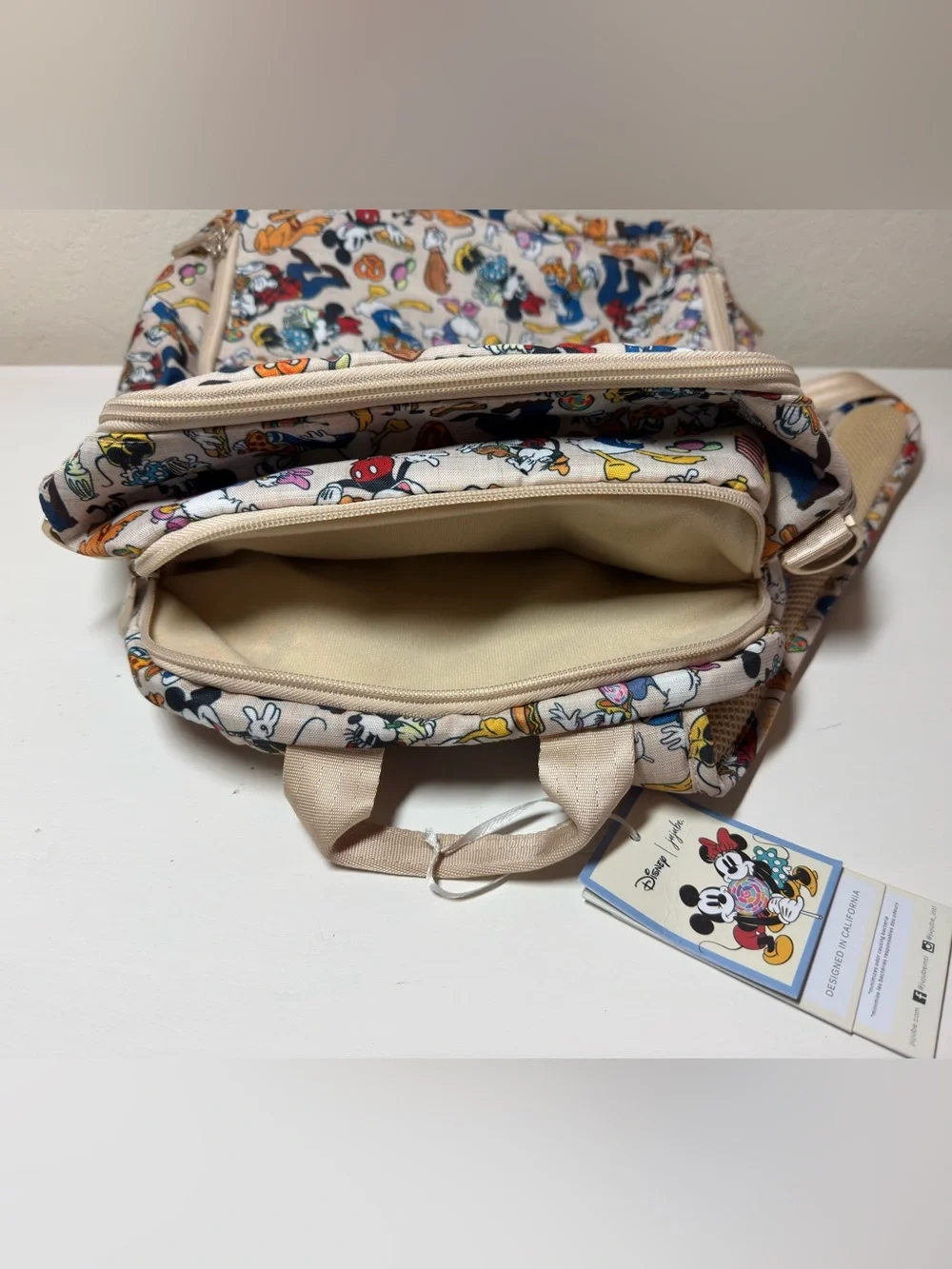 NWT Ju-Ju-Be x Disney BRB Backpack Set Sensational Snacks Changing Pad & PaciPod